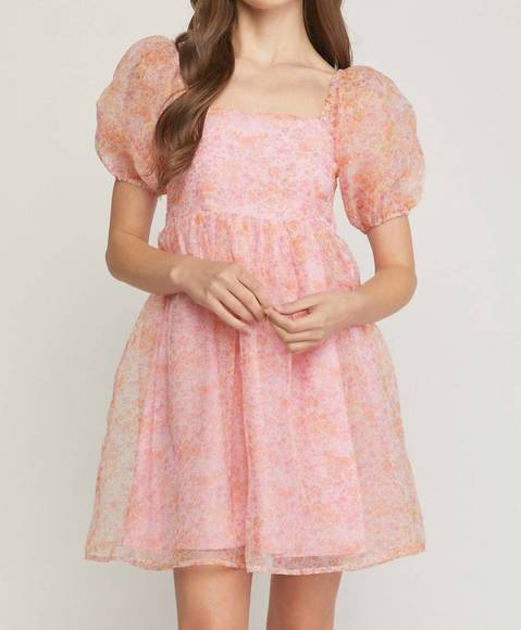 Pink Blooms Dress Entro main image 1